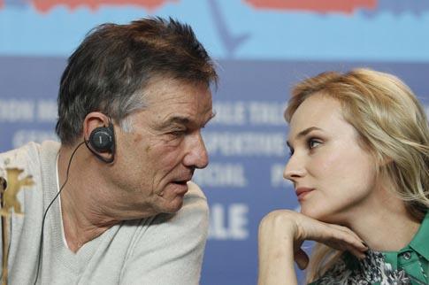 Director Jacquot and actress Kruger attend news conference at 62nd Berlinale International Film Festival in Berlin