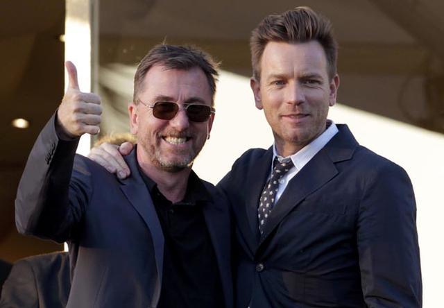 Tim Roth and Ewan McGregor pose on the terrace at the Martinez Hotel in Cannes on the eve of the opening of the 65th Cannes Film Festival