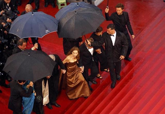 Cast member Huppert arrives on the red carpet for the screening of the film Amour in competition at the 65th Cannes Film Festival