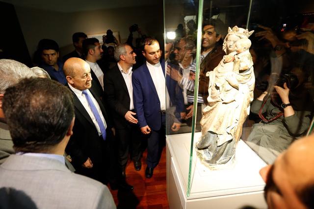 French Foreign Minister Jean-Yves Le Drian inagurates part of Luver museum in Tehran