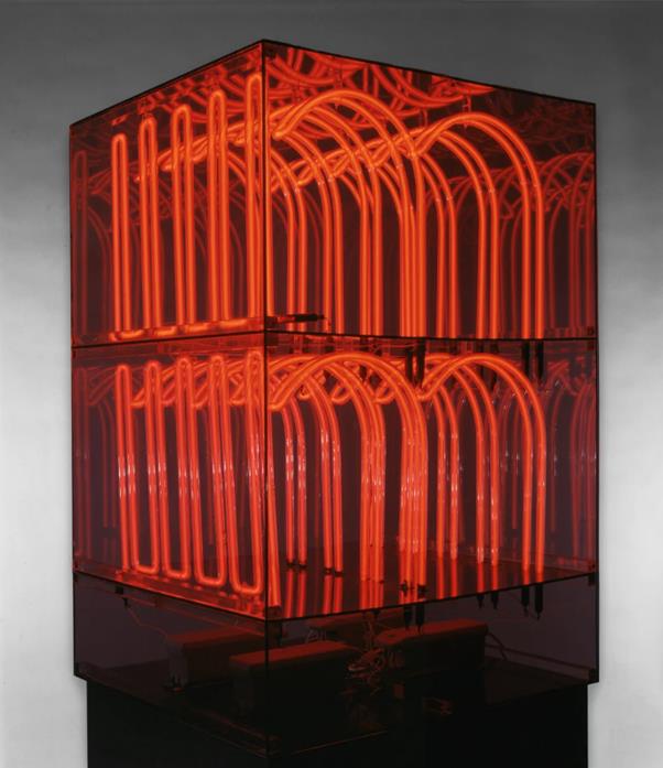 Mihalarias Art, CHRYSSA (1933 – 2013), Marilyn, 1967, neon sculpture in plexiglass, 110 x 74 x 70 cm.png