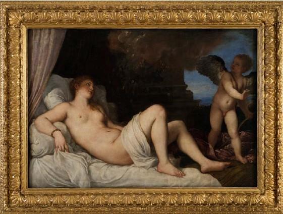 Titian, Danaë. 1544–1545. Oil on canvas, 120 x 172 cm. Museo e Real Bosco di Capodimonte By courtesy of the Italian Ministry of Culture, Museo e Real Bosco di Capodimonte