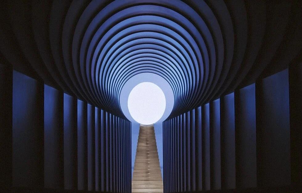 The Roden Crater, Alpha (East) Tunnel. ©2021 Skystone Foundation. © James Turrel